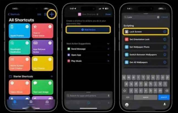 塔城苹果14锁屏维修店分享iPhone14升级iOS16.4后如何创建锁屏快捷方式 