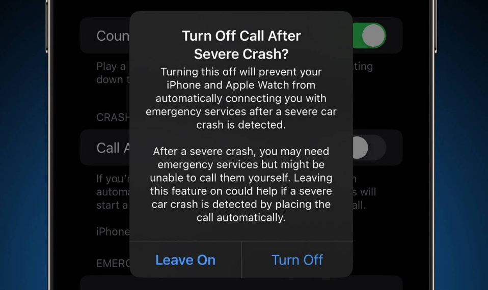 塔城苹果14维修分享 iPhone 14 和 Apple Watch 上关闭崩溃检测 